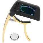 Chenquansarl - accordeur de capo de guitare 2 en 1 multifonctionnel avec ecran lcd pour basse chromatique ...