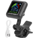 Chenquansarl - accordeur de guitare a pince, accordeur de guitare portable mini clip rechargeable usb ...