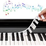 Chenquansarl - autocollants amovibles pour clavier de piano note 88 / 61, gel de silice etiquettes de ...