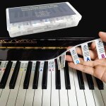 Chenquansarl - autocollants de piano, 88 touches autocollants pour clavier de piano, autocollants notes ...