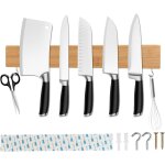 Chenquansarl - barre magntique pour couteaux en bambou 40 cm, porte - couteaux magntique, porte - couteaux ...