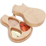 Chenquansarl - boite a mediator guitare bote de rangement pour mdiators en erable massif avec 3 mdiators ...