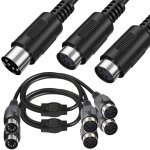 Chenquansarl - cble adaptateur midi 5 broches din midi mle vers double din midi femelle, cordon adaptateur ...