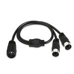 Chenquansarl - cble adaptateur rpartiteur midi en y 49, 6 cm din 5 broches femelle vers double din ...