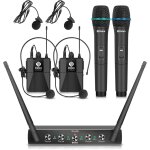 Chenquansarl - debra systme microphone sans fil uhf 4 canaux avec micros main et bodypacks portables, ...