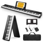 Chenquansarl - dp - 10 clavier de piano portable 88 touches pour dbutant, clavier de piano pliable bluetooth ...