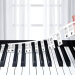 Chenquansarl - etiquettes de notes de clavier de piano amovibles pour 88 touches - en silicone réutilisable ... Chenquansarl - etiquettes de notes de clavier de piano amovibles pour 88 touches - en silicone réutilisable ...