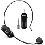 Chenquansarl - micro sans fil, microphone sans fil casque uhf avec 20 canaux, micro rechargeable avec ...