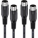 Chenquansarl - pack de 2 cable midi 1, 8m - cble din midi a 5 broches, cble midi a 5 broches - 1, 8 ...