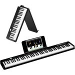Chenquansarl - pliable piano numrique avec 88 touches semi - lestes et batterie de 1800mah et interface ...
