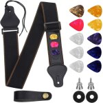 Chenquansarl - sangle de guitare pour guitare electrique et acoustique ou basse, kit sangle guitare electrique ...