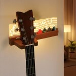 Chenquansarl - support mural lumineux en bois massif avec support de médiator pour guitare acoustique, ... Chenquansarl - support mural lumineux en bois massif avec support de médiator pour guitare acoustique, ...