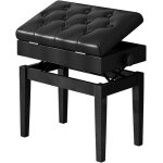 Chenquansarl - tabouret de banc de piano bouton en cuir pu noir, tabouret piano rglable, banc de piano ...