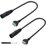 Chenquansarl - xlr a 3 broches vis terminal convertisseur adaptateur xlr audio sans soudure socket cble ...