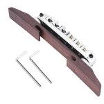 Chevalet de base en palissandre avec rouleau pour guitare jazz lp sg a 6 cordes (argent)