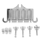 Chevalet de basse electrique 4 cordes en mtal, cordiers, pices de rechange pour guitare avec vis, argent ...