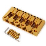 Chevalet de basse fixe a 5 cordes, corps inf�rieur, espacement des cordes traversantes : 16, 5 mm, dor� ...