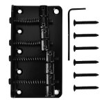 Chevalet de basse professionnel a quatre cordes en mtal pour guitare basse electrique a 4 cordes (noir) ...