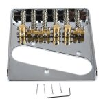 Chevalet fixe de guitare electrique avec vis a cl� selle en laiton chevalet a cordes fixe de guitare ...