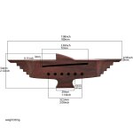 Chevalet de guitare 6 cordes chevalet de guitare en bois de rose pour guitare acoustique 6 trous