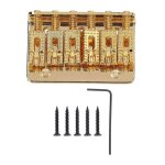 Chevalet de guitare electrique 6 cordes 65mm brillant m�tal guitare hardtail pont fixe remplacement or ...