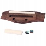 Chevalet en palissandre avec sillet de chevalet en os bovin dot pour guitare 4 cordes