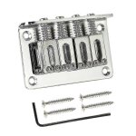 Chevalet rigide chrom� a 4 cordes pour guitares cigar box, ukul�l�s electriques et autres, argent