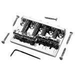 Chevalet semi - rigide a 4 cordes pour precision jazz bass jb style bass, chrome