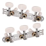 Chevilles de réglage pour cordes de guitare classique 3r3l, accordeurs de clés avec bouton blanc, accessoires ... Chevilles de réglage pour cordes de guitare classique 3r3l, accordeurs de clés avec bouton blanc, accessoires ...