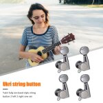 Chevilles de r�glage de cordes de verrouillage chrom�es, 4 pi�ces, gauche / droite, accordeurs de t�te ...