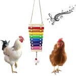 Chick xylophone toy hen hangable wooden xylophone toy avec 8 touches mtal poulet coop pic toy avec meule ...