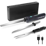 Chicslick - couteau a pain electrique sans fil 8v, lame de 178 / 203mm et fourchette, chargement de type ... Chicslick - couteau a pain electrique sans fil 8v, lame de 178 / 203mm et fourchette, chargement de type ...