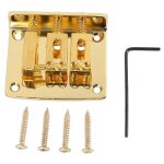 Cigar box guitar parts: 3 cordes gold top loading hard - tail rglable bridge gold color