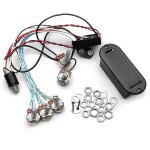 Circuit de prampli egaliseur 3 bandes, double potentiomtre pour guitare basse active, 5 boutons de ...