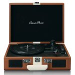 Classic phono tt - 120bnwh - platine vinyle avec bluetooth, haut - parleurs int�gr�s et batterie rechargeable ...