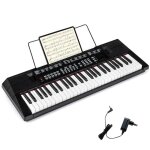 Clavier electronique portable 54 touches pour enfants costway - 200 rythmes, 200 timbres, 60 morceaux ...