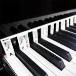 Clavier de piano autocollant en silicone pour les débutants enfants amovibles, 88 touches pleine grandeur ... Clavier de piano autocollant en silicone pour les débutants enfants amovibles, 88 touches pleine grandeur ...