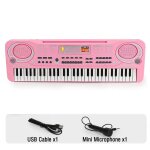 Clavier de piano lectronique portable pour enfants , 61 prdire orgue avec microphone, jouets ducatifs, ...