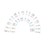 Clavier de pratique de piano en silicone amovible, 61 touches, lettres colores, ensemble d'tiquettes ...