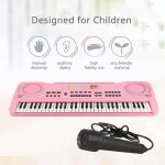 Clavier usb a 61 touches, orgue electronique, jouets de piano avec microphone pour enfants