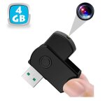 Cl usb camra espion mini camra appareil photo vido hd micro sd 4 go noir yonis