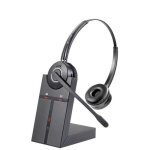 Cleyver - casque sans fil professionnel pour tlphone fixe et pc, micro antibruit, dect 150m, charge ...
