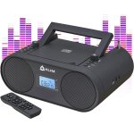 Clicksell - boombox b4 poste radio cd portable + radio am / fm, cd, bluetooth, usb, mp3 + mode filaire ...
