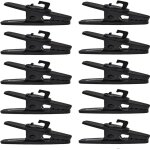 Clip noir pour casque d'coute en 10 pices, clip pour casque d'coute avec cble pivotant  360 degrs, ...