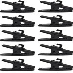 Clip noir pour casque d'coute en 10 pices, clip pour casque d'coute avec cble pivotant  360 degrs, ...
