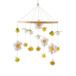 Cloche de lit en bois pour bb, hochet mobile, jouet teddy velvet bear rabbit butter, cintre musical ...