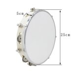 Cloche a manivelle en bois pour enfants, tambour a main, tambourin, cadeau musical, 10 po