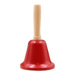 Clochette d'appel a main puissante avec manche en bois, grelots de noël Clochette d'appel a main puissante avec manche en bois, grelots de noël