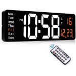 Cmjaagur - horloge murale geante 38cm, horloge murale digitale led grands chiffres, horloge murale numérique ... Cmjaagur - horloge murale geante 38cm, horloge murale digitale led grands chiffres, horloge murale numérique ...