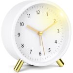 Cmjaagur - reveil analogique silencieux, r�veil analogique classique avec veilleuse, r�veil matin silencieux ...